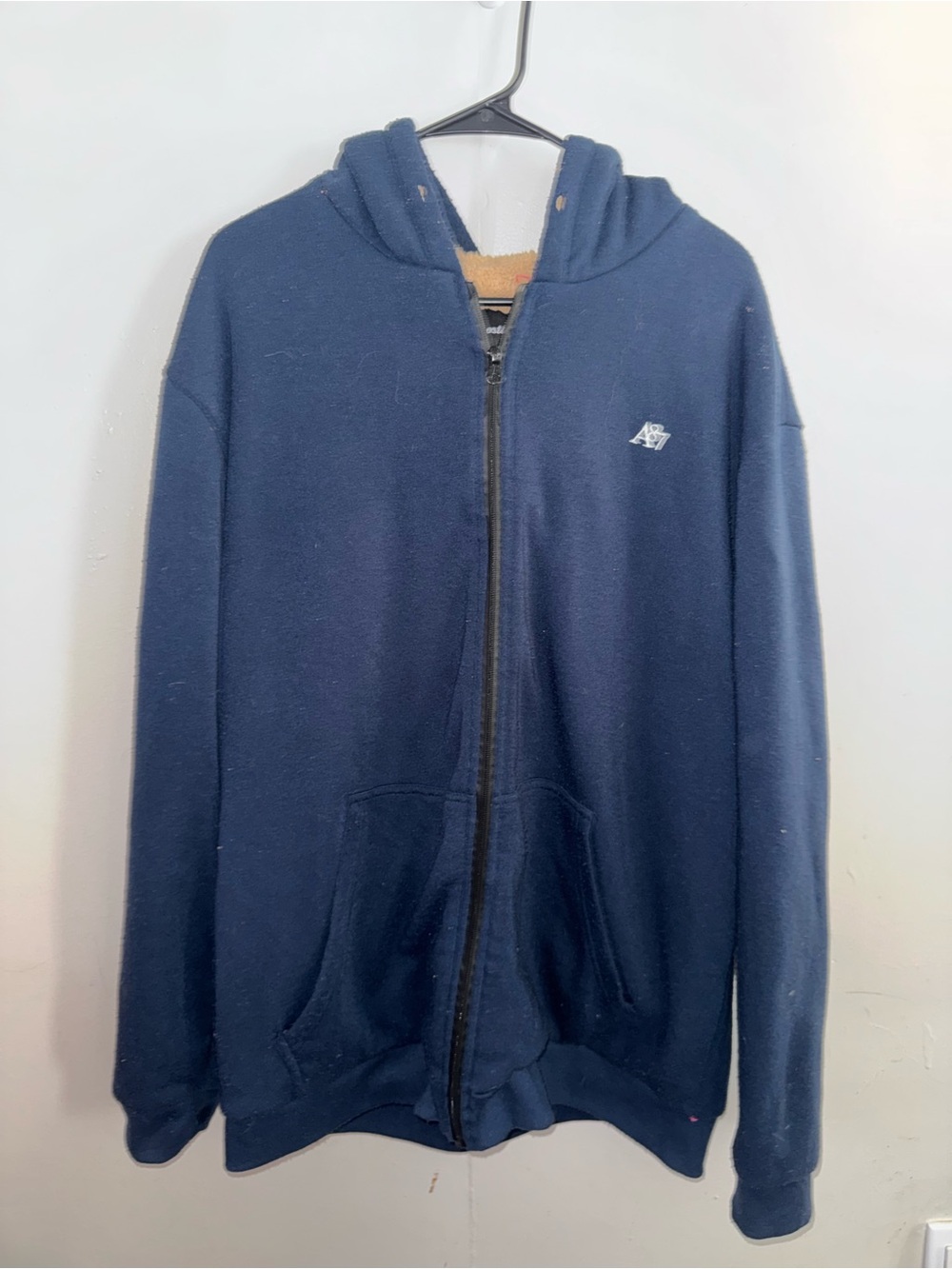 Aeropostale Men’s Navy Fleece Lined Full Zip Hoodie Size 3X